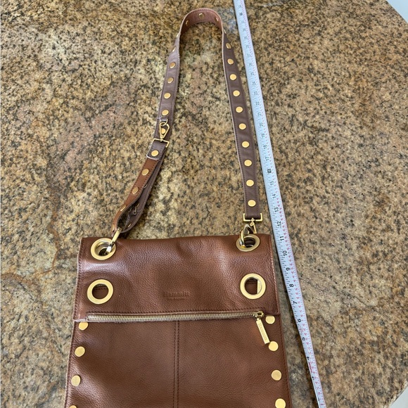 Hammitt Two Tone Large Brown Reversible Montana Crossbody Bag with Gold Accents - Picture 2 of 9